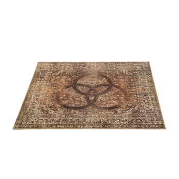 Vintage Persian Style Drum Mat 6' X 5.25' - Amber Bonzo
