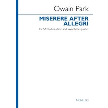 Miserere After Allegri (score) - SATB divisi and Saxophone Quartet