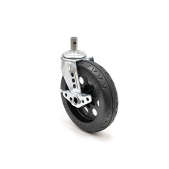 8 x 2 inch. MultiCart All-Terrain Stealth Caster Pack with Brake and Black Hub - for Rock-N-Roller Carts