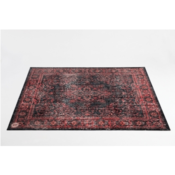 Vintage Persian Style Drum Rug 5.34' X 4.65' - Black Red