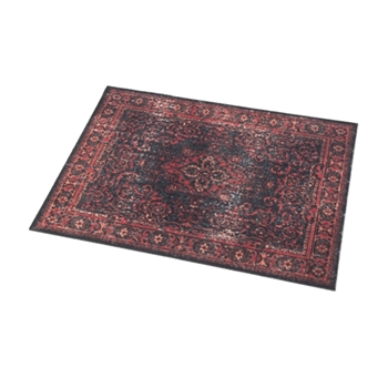 Vintage Persian Pedal & Amp 2.62' X 1.96' - Black Red