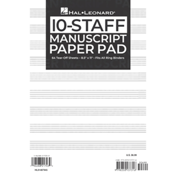 Manuscript Paper 10-Staff Paper Pad