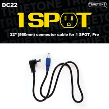22 inch. DC Cable - Male R-Angle to Male Straight Cable