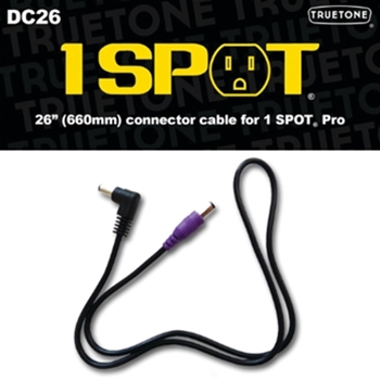 26 inch. DC Cable - Male R-Angle to Male Straight Cable