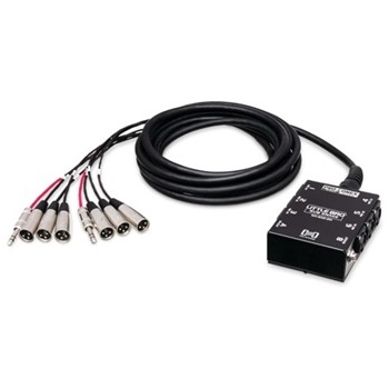 Pro-conex Little Bro' Sub Snake, Hosa 6 X Xlr Sends And 2 X 1/4 In Trs Returns, 30 Ft