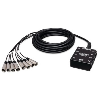 Pro-conex Little Bro' Sub Snake, Hosa 8 X Xlr Sends And No Returns, 25 Ft