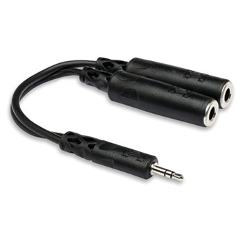 Y Cable, 3.5 Mm Trs To Dual 1/4 In Trsf