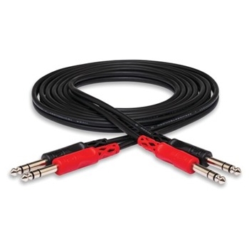 Stereo Interconnect, Dual 1/4 in. TRS to Same, 2 m