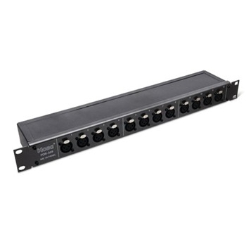 Patch Bay, 12-Point, De-Normalled, XLR3F to XLR3M