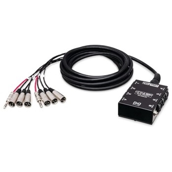 Pro-Conex Little Bro' Sub Snake, Hosa 6 x XLR Sends and 2 x 1/4 in. TRS Returns, 50 ft.