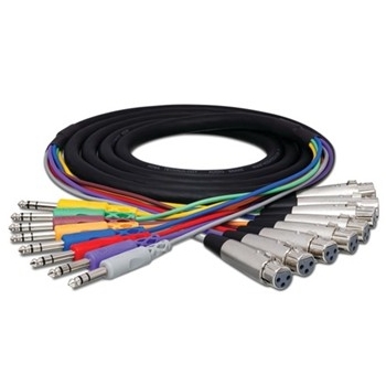 Balanced Snake, XLR3F to 1/4 in. TRS, 3 m