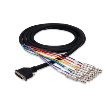Balanced Snake, DB25 to 1/4 in. TRS, 5 m