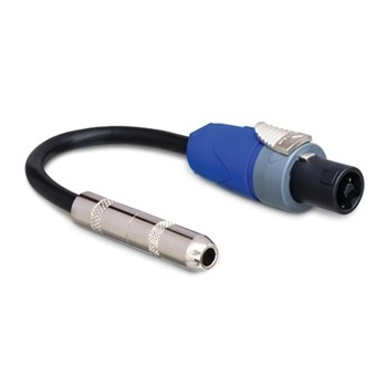 Speaker Adapter, Hosa 1/4 in. TS to Neutrik speakON, 6 in., 16 AWG X 2 OFC