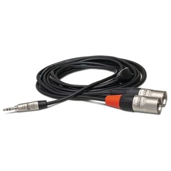 Pro Stereo Breakout, REAN 3.5 mm TRS to Dual XLR3M, 3 ft.