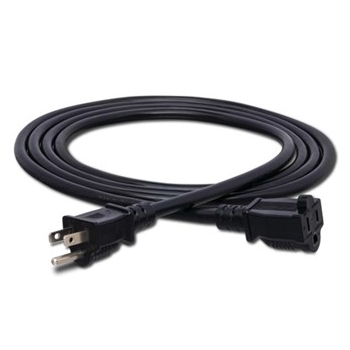 Power Extension Cord, NEMA 5-15R to NEMA 5-15P, 50 ft.