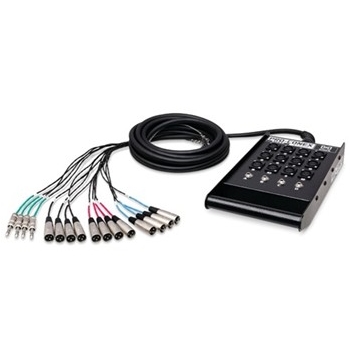 Pro-Conex Stage Box Snake, Hosa 12 x XLR Sends and 4 x 1/4 in. TRS Returns, 25 ft.