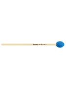 Medium Soft Marimba Mallets - Electric Blue Yarn - Rattan by for