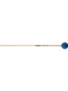 Hard Concerto Marimba Mallets - Electric Blue Bamboo Cord - Birch by for