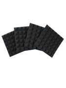 Four (4) Pack Of 2o-thick Acoustic Foam Pyramid Panels 12ox12o U Charcoal Color