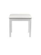 Traditional Wooden Keyboard & Piano Bench In White