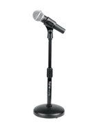 Desktop Microphone Stand With Round Weighted Base & Adjustable Height