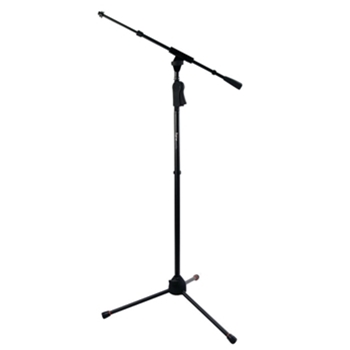 Frameworks Tripod Mic Stand With Telescoping Boom And Deluxe One-handed Clutch