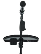 Frameworks Extra Large Microphone Stand Accessory Tray With Drink Holder And Guitar Pic