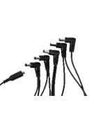 5-output Daisy Chain Power Adapter Cable With Female Input Barrel Plug