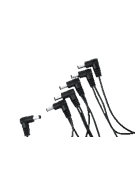 5-output Daisy Chain Power Adapter Cable With Male Input Barrel Plug