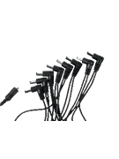 8-output Daisy Chain Power Adapter Cable With Female Input Barrel Plug