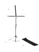 Rok-it Folding Sheet Music Stand With Detachable Bookplate; Leg Assembly Secures Into P