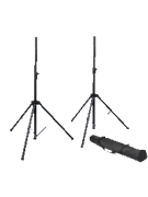 Rok-it Set Of Two (2) Tripod Base Speaker Stands With Adjustable Height Twist Knob, Saf