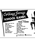 College Songs For School Bands by - Yoder Paul - for Bb Clarinet 1