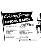 College Songs For School Bands by - Yoder Paul - for Trumpet 3