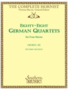 88 German Quartets by Bacon Ernst - Bacon Thomas - for French Horn 3