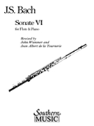 Sonata #6 by Bach Johann Sebastian - Wummer John - for Flute and Piano