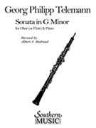 Sonata In G Minor by Telemann Georg Philipp - Andraud Albert - for Oboe and Piano