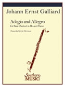 Adagio & Allegro by Galliard Johann Ernst - Merriman Lyle - for Bass Clarinet and Piano