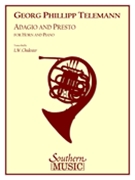 Adagio & Presto by Telemann Georg Philipp - Chidester L W - for French Horn and Piano