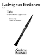 Trio (for 2 Oboes & English Horn) by Beethoven Ludwig van - Andraud Albert - for Woodwind Trio