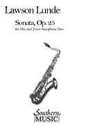 Sonata Op. 25 - Archive by Lunde Lawson for Saxophone Duet