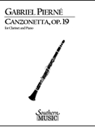 Canzonetta Opus 19 by Pierne Gabriel for Bb Clarinet and Piano
