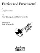 Fanfare & Processional by Turini Gregorio - Wienandt Elwyn - for Trumpet Quartet