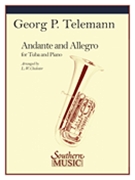 Andante & Allegro by Telemann Georg Philipp - Chidester L W - for Tuba and Piano