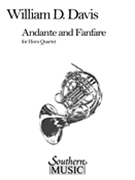 Andante & Fanfare by Davis for French Horn Quartet