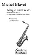 Adagio and Presto by Blavet Michel - Merriman Lyle - for Tenor sax