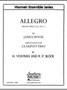 Allegro Opus 133 #5 by Hook James - Voxman and Block - for Bb Clarinet Trio