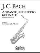 Andante Menuetto and Finale by Bach Johann Christian - Block R P - for