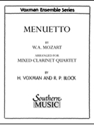Menuetto by Mozart Wolfgang Amadeus - Voxman and Block - for Bb Clarinet Quartet