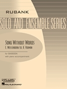 Song Without Words by Weissenborn E - Voxman Himie - for Bassoon and Piano